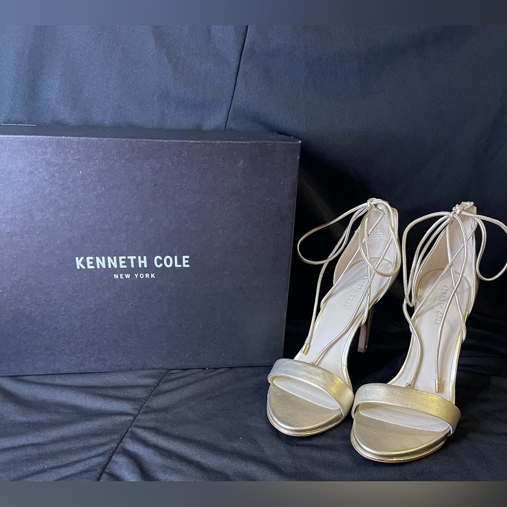 Kenneth Cole Soft Gold Heels, size 9.5.